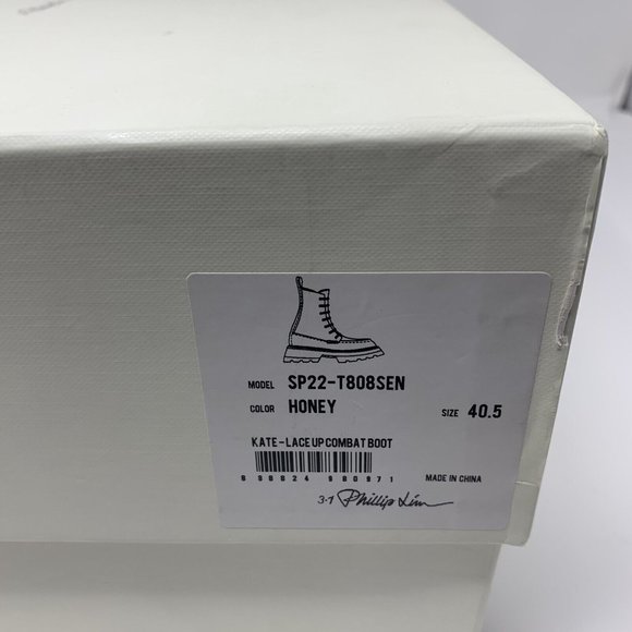 3.1 Phillip Lim Kate SP22-T808SEN Lace-Up Combat Boot Womens US 10.5 Honey S0425 - Picture 8 of 10